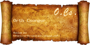 Orth Csongor névjegykártya